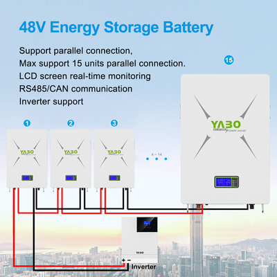 10kwh 51.2v 200ah Lifepo4 بطارية ليثيوم نظام تخزين الطاقة الشمسية دورة عميقة لتقوم بها بنفسك