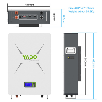 150Ah 230Ah 48V 72V Lifepo4 بطارية جدار الطاقة ليثيوم فوسفات الحديد الخلايا المنشورية