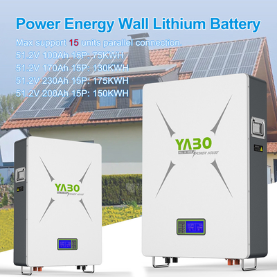 150Ah 230Ah 48V 72V Lifepo4 بطارية جدار الطاقة ليثيوم فوسفات الحديد الخلايا المنشورية