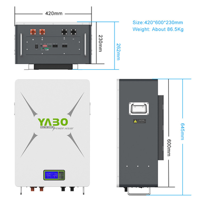 5kw 10kw 12kw قابلة للشحن Lifepo4 بطارية جدار الطاقة Home 51.2v 48v 200ah