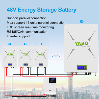 البطارية الشمسية Lifepo4 جدار الطاقة 5kwh 10kwh Portable Transport 48v 200ah