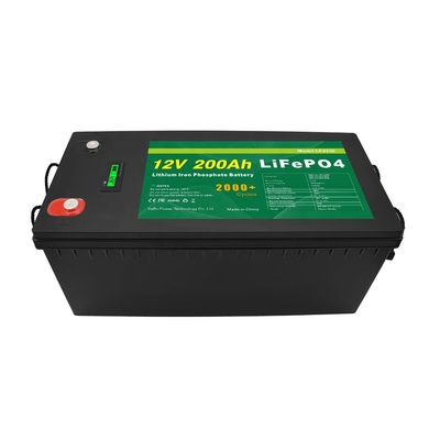 lifepo4 12v 200ah بطارية ليثيوم فوسفات الحديد حزمة للطاقة الشمسية UPS