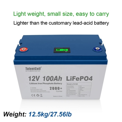 Lifepo4 جولف البطارية الشمسية RV قابلة للشحن 100ah 12 فولت بطارية ليثيوم lifepo4