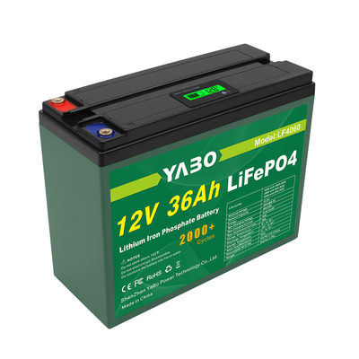 12V 36Ah Lifepo4 بطارية لتخزين الطاقة الشمسية دورة عميقة