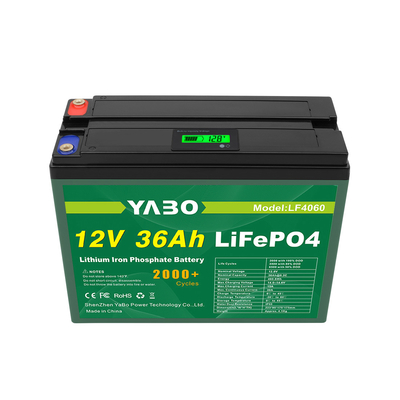 12V 36Ah Lifepo4 بطارية لتخزين الطاقة الشمسية دورة عميقة