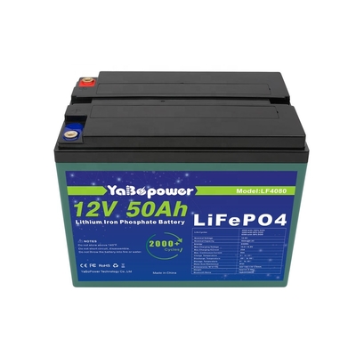 12v 50ah Lifepo4 بطارية قابلة للشحن 2000 دورة عميقة