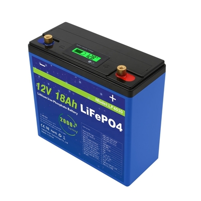12v 18ah Lifepo4 بطارية ليثيوم أيون التفريغ الصغير الحالي 9A