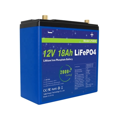 12v 18ah Lifepo4 بطارية ليثيوم أيون التفريغ الصغير الحالي 9A