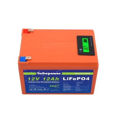 شهادة CE 12v 12Ah التفريغ الحالي 6A بطارية Lifepo4 مع قدرة بارزة