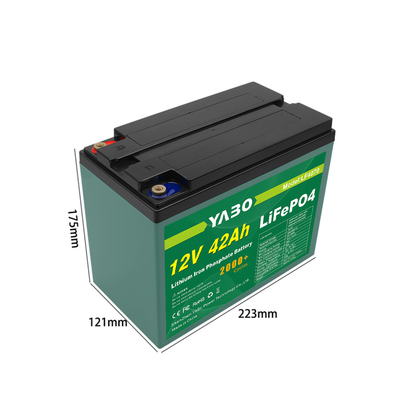 Rv دورة عميقة Lifepo4 بطارية 12V 42Ah 2000 دورة