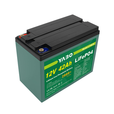 Rv دورة عميقة Lifepo4 بطارية 12V 42Ah 2000 دورة