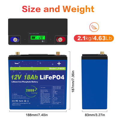 25ah 12v 20ah Lifepo4 خلية حزمة بطارية لعربات الجولف للقوارب