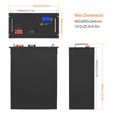 Bms 100ah 48 Volt Lifepo4 بطارية حزمة 48v 200ah بطارية ليثيوم أيون الشمسية