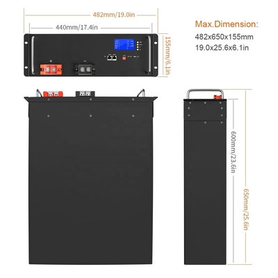 DIY جدار الطاقة Lifepo4 Home Battery BMS 48V 100Ah 200Ah 400Ah