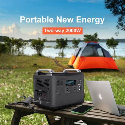 2000W في الهواء الطلق اتجاهين 2000W سريع AC الناتج متعددة الوظائف بنك الطاقة 2000W مولد الطاقة الشمسية المحمولة