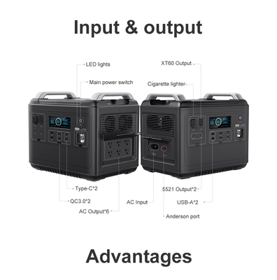 2000W في الهواء الطلق اتجاهين 2000W سريع AC الناتج متعددة الوظائف بنك الطاقة 2000W مولد الطاقة الشمسية المحمولة