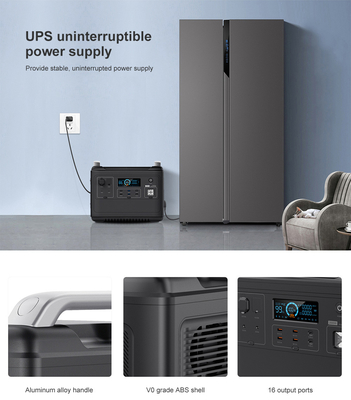 2000W في الهواء الطلق اتجاهين 2000W سريع AC الناتج متعددة الوظائف بنك الطاقة 2000W مولد الطاقة الشمسية المحمولة