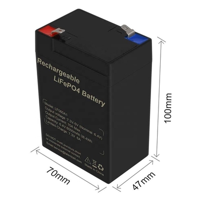 6.4V 4.5Ah 6v 5Ah Deep Cycle LiFePO4 بطارية قابلة للشحن الإضاءة