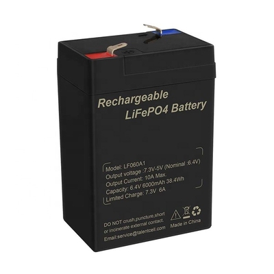 بطارية ليثيوم 6Ah 6V Lifepo4 ذات دورة عميقة للعب دراجة المصباح الأمامي للسيارة الوفير