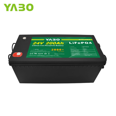 2000 دورة الحياة 24 فولت Lifepo4 خلية البطارية الشمسية بطارية ليثيوم فوسفات الحديد 200Ah