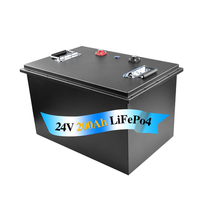 ماء 24V Lifepo4 بطارية ليثيوم الحديد فوسفات 200Ah الصفائح المعدنية أداة السلطة