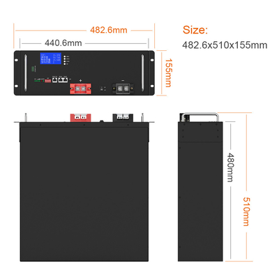 YABO Lithium Ion Rack Mount 10kwh 20kwh 48V 400Ah 200Ah 150Ah Lithium Ion LiFePO4 بطارية لبطارية تخزين الطاقة الشمسية