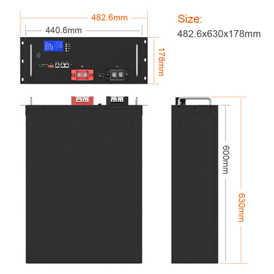 Home System Battery Pack Solar Lithium 51.2V LiFePO4 170Ah LiFePO4 بطاريات ليثيوم لأنظمة الطاقة الشمسية 48V