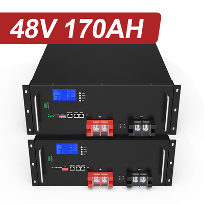 Home System Battery Pack Solar Lithium 51.2V LiFePO4 170Ah LiFePO4 بطاريات ليثيوم لأنظمة الطاقة الشمسية 48V