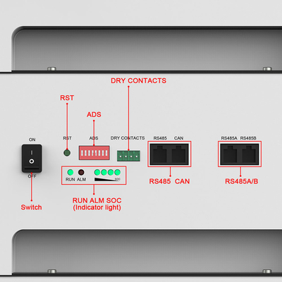 بطارية تخزين الطاقة المنزلية Lifepo4 51.2V 100Ah غلاف معدني قابل للتكديس