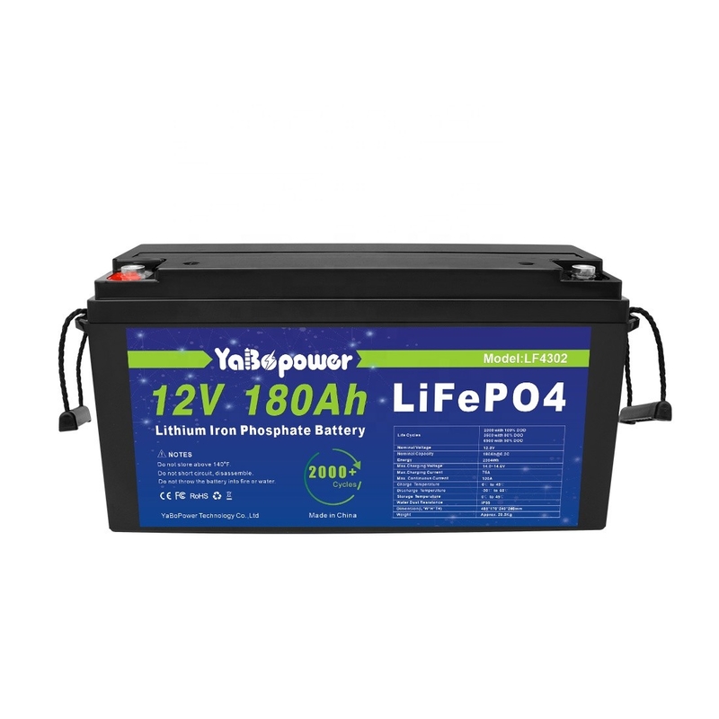 شهادة عالية الجودة وجودة مضمونة Lifepo4 بطارية ليثيوم أيون 12v180Ah لنظام هجين