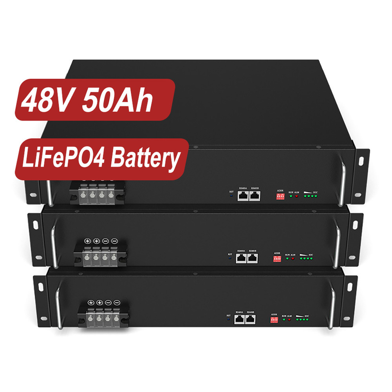 بطارية ليثيوم أيون عالية الطاقة 48V 50Ah 100Ah LiFePO4 لأنظمة تخزين الطاقة الشمسية
